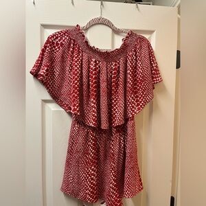 Buddy Love Red and White romper